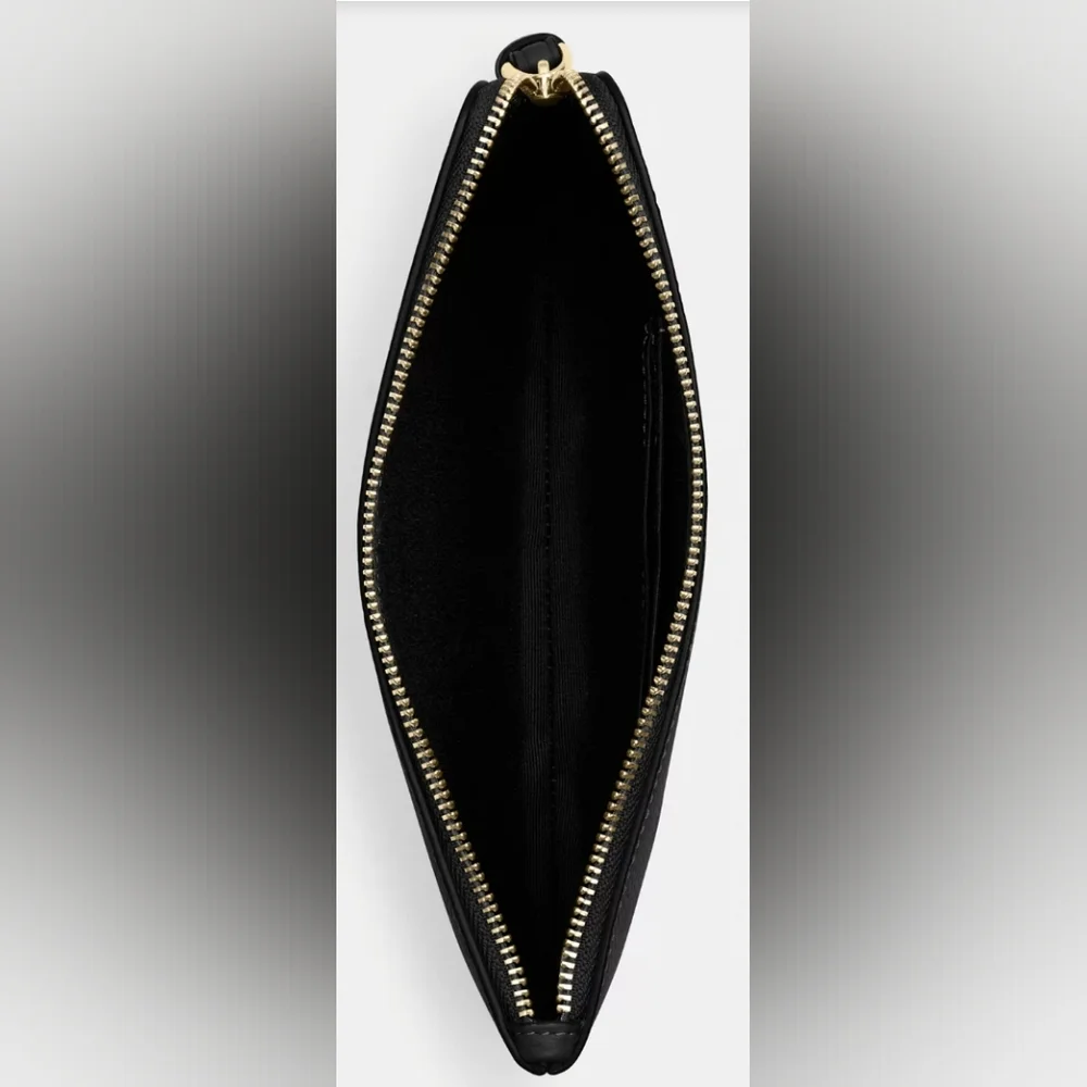 🖤 COACH Large Corner Zip Wristlet Classic COACH Heritage Design Black LAST ONE - Picture 2 of 5